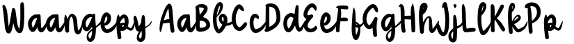 Waangepy font
