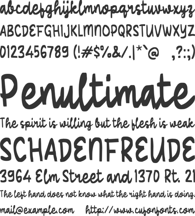 Waahisya font preview