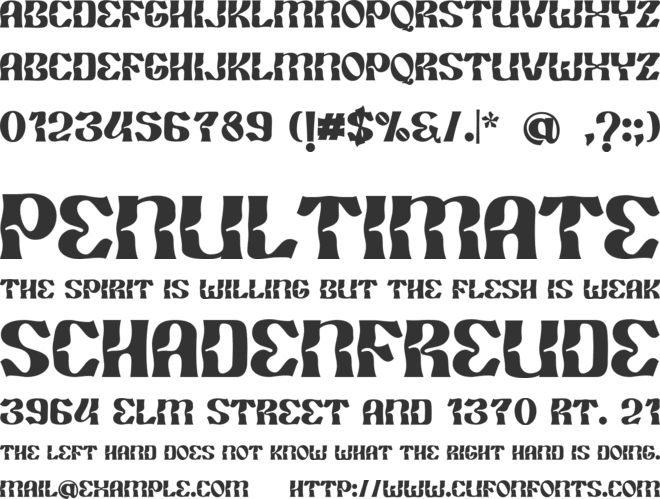 Lost Peak font preview