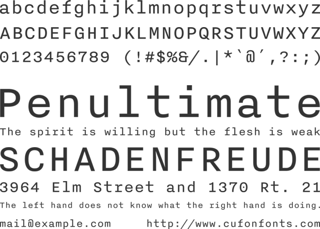 Nitti font preview