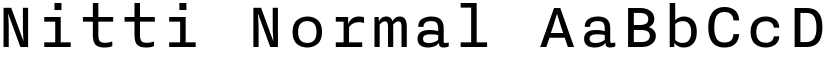 Nitti Normal font