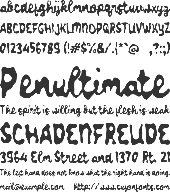 Waakomun font preview