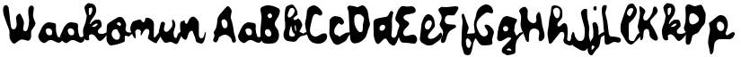 Waakomun font