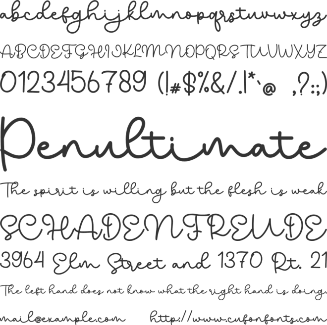 Fendoria Free font preview