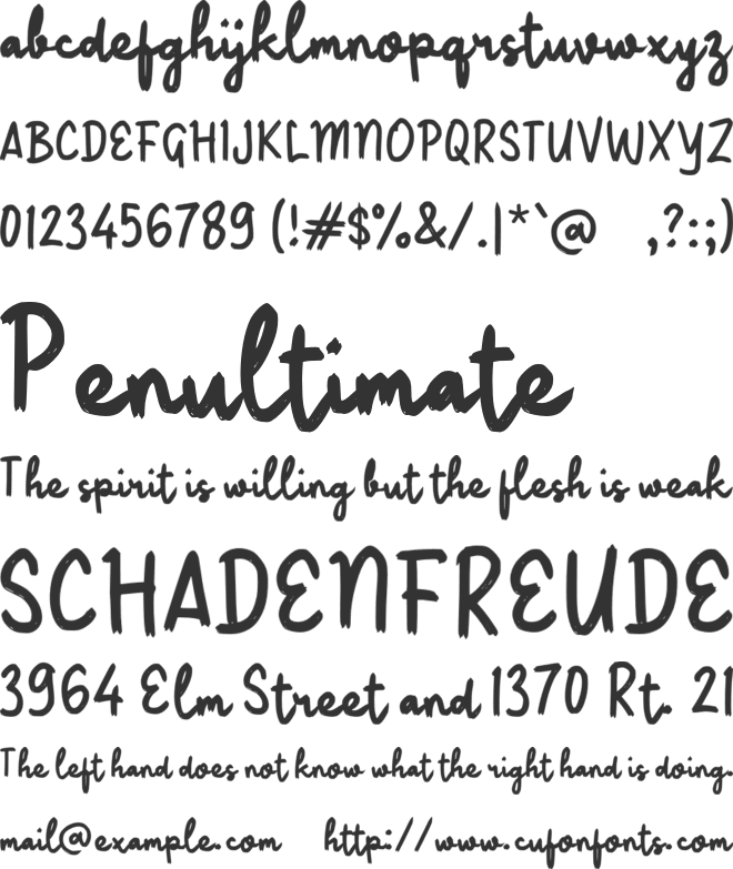 Waahoya font preview