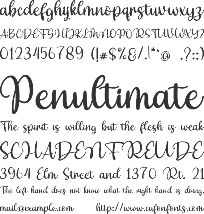 Mistyfin font preview