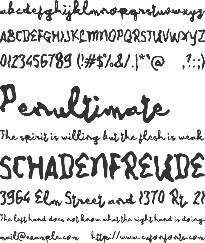 Waamella font preview