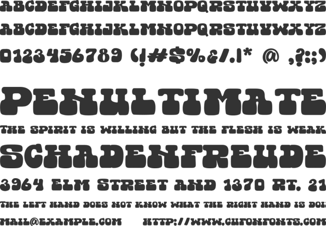 Lucky Brian font preview