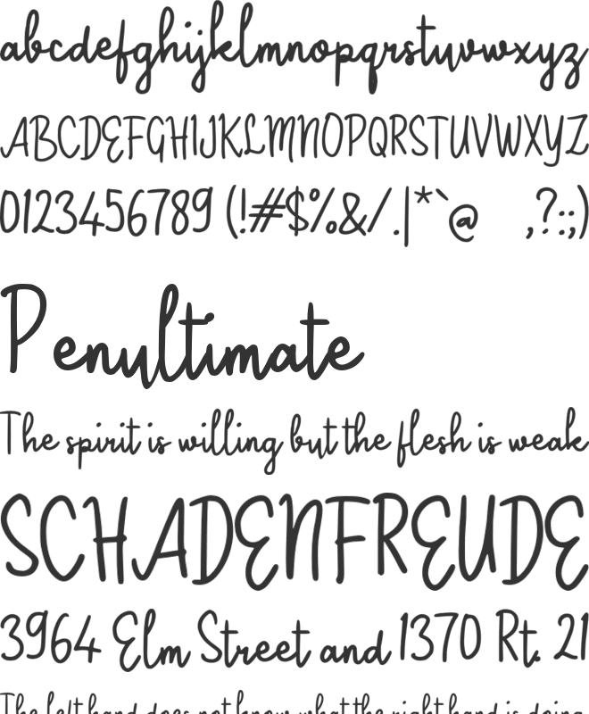 Waaguna font preview