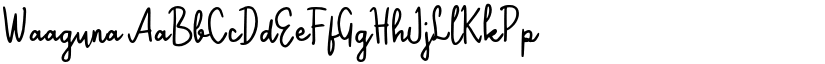 Waaguna font