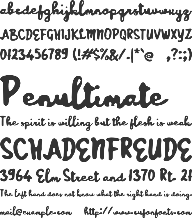 Waakota font preview