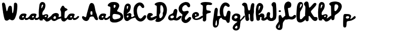 Waakota font