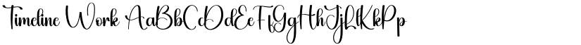 Timeline Work font