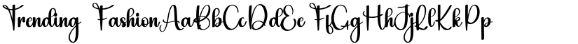 Trending Fashion font