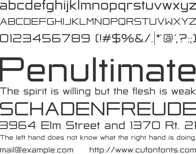 Horyzen font preview