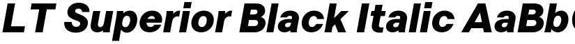 LT Superior Black Italic font