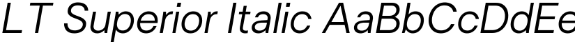 LT Superior Italic font