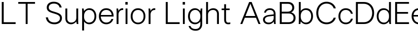 LT Superior Light font