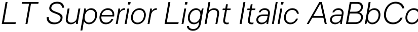 LT Superior Light Italic font