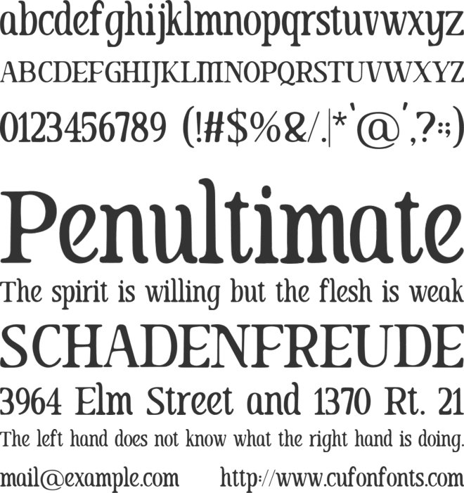 Florencia font preview