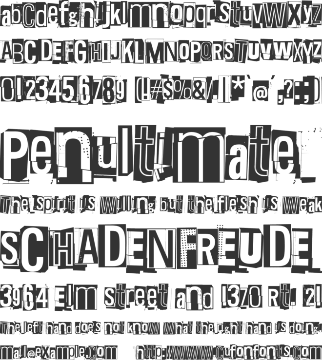 Four Down Three Crazy Pink font preview