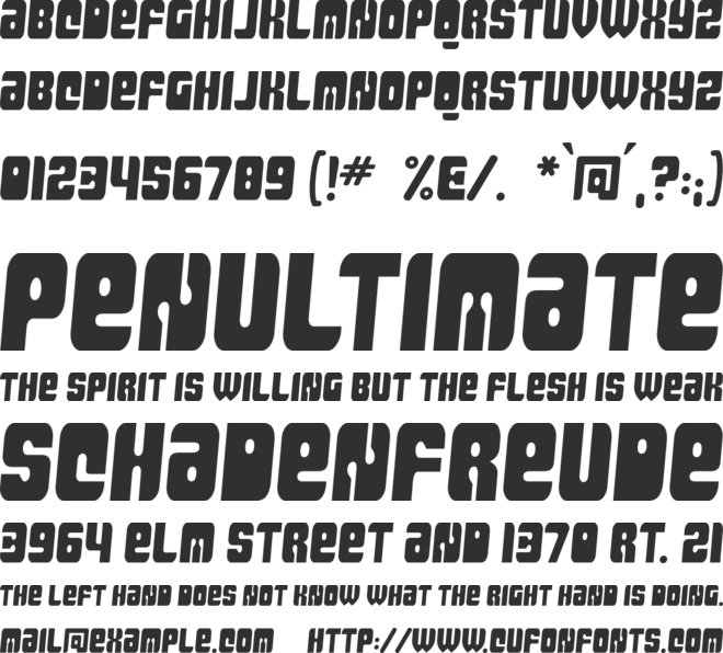 Massive Retaliation font preview
