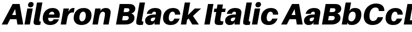 Aileron Black Italic font