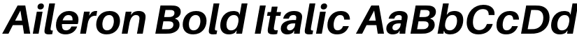 Aileron Bold Italic font