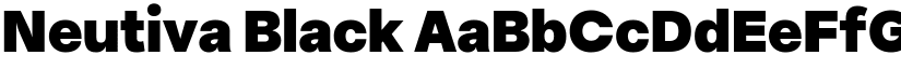 Neutiva Black font
