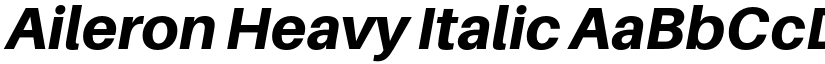 Aileron Heavy Italic font