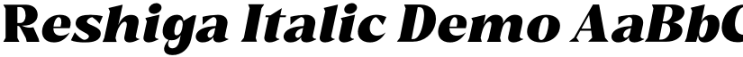 Reshiga Italic Demo font
