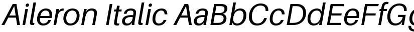 Aileron Italic font