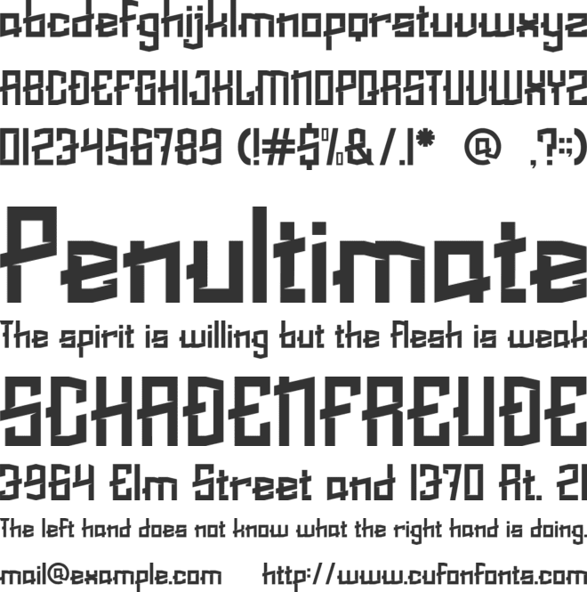 Breaker Slash font preview