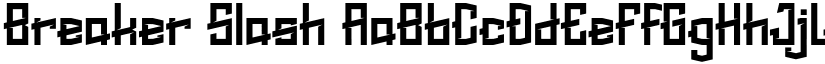 Breaker Slash font