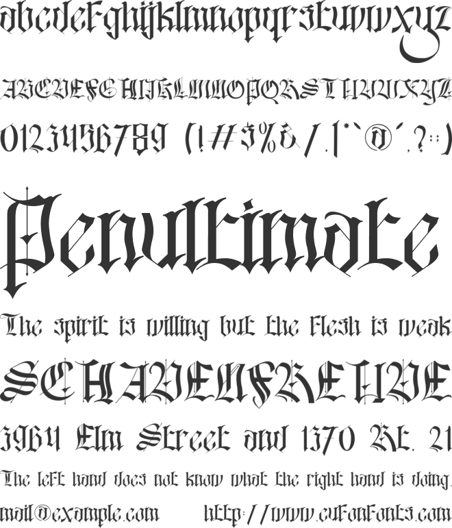 Black Eoghan font preview