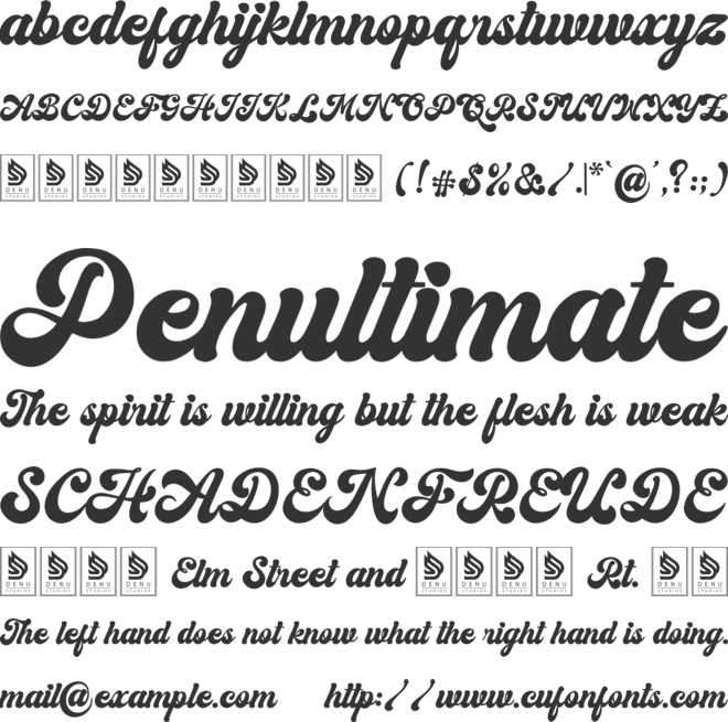 Mooligat font preview