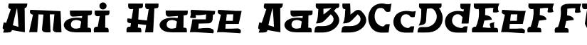 Amai Haze font