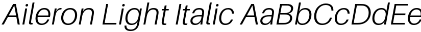 Aileron Light Italic font