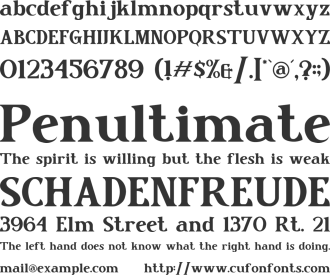 Crimson Horror font preview