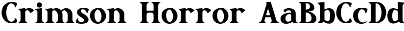 Crimson Horror font