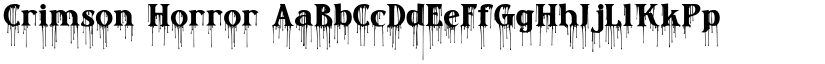 Crimson Horror font