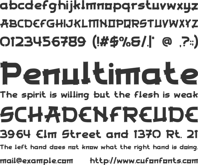 Crest Strap font preview