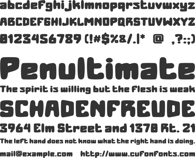 Chubzy Funk font preview