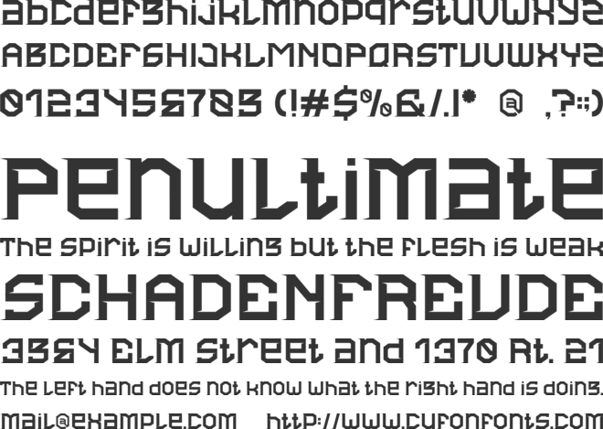 Cyber Blade font preview