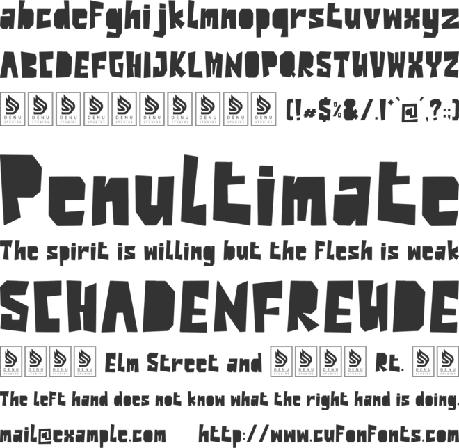 Blueming Sharing font preview