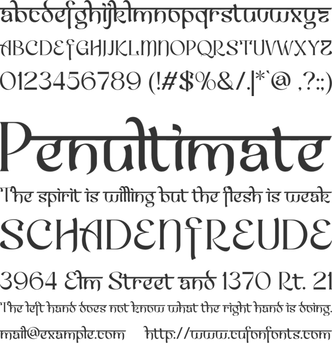 Lumitra font preview