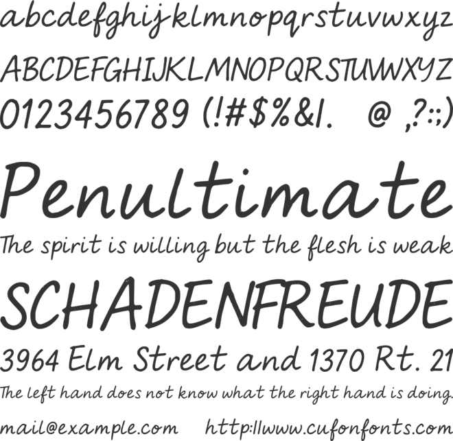 Lively Note font preview