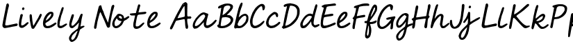 Lively Note font
