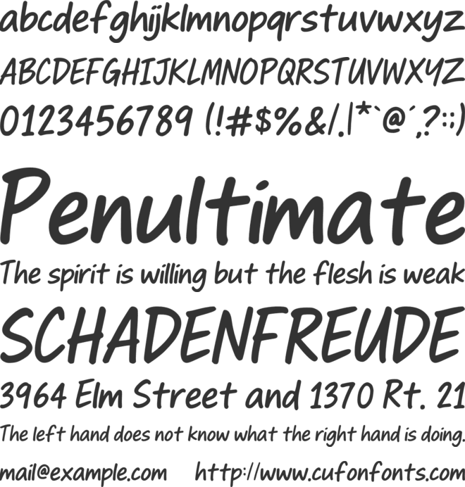 Jolli Hand font preview