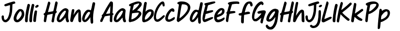 Jolli Hand font